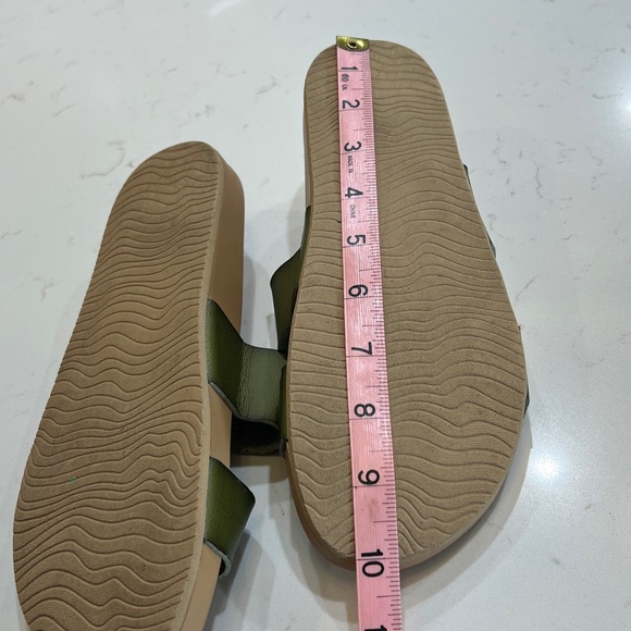 Reef Vista Double Strap Slide Sandals – Green Vegan Leather - Picture 7 of 8
